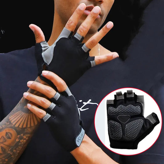 Epic Essentials Anti-Slip Gym Gloves — Breathable Fingerless Fitness Gloves for Men & Women